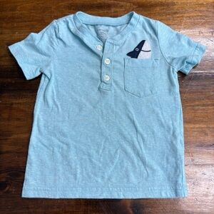 Carters Blue Shark Shirt Size 24 Months